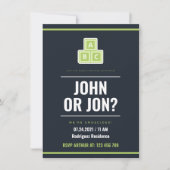 uitnodiging tot baby (Voorkant)