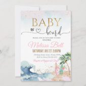 Uitnodiging tot baby aan boord krachtens het Zee (Voorkant)