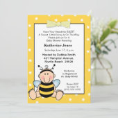 Uitnodiging tot baby Baby shower (Staand voorkant)