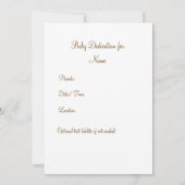 Uitnodiging tot baby - Blauw met kruis en ribbo (Achterkant)