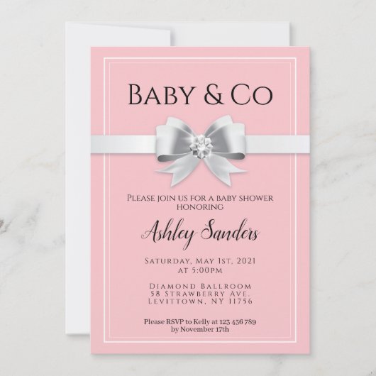 Uitnodiging tot baby & Co-Baby shower (Voorkant)
