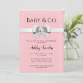Uitnodiging tot baby & Co-Baby shower (Staand voorkant)