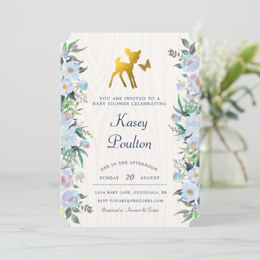 Uitnodiging tot Baby shower (Staand voorkant)