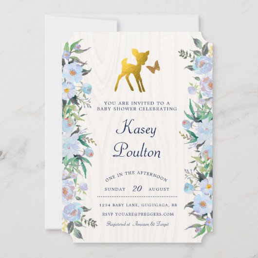 Uitnodiging tot Baby shower (Voorkant)