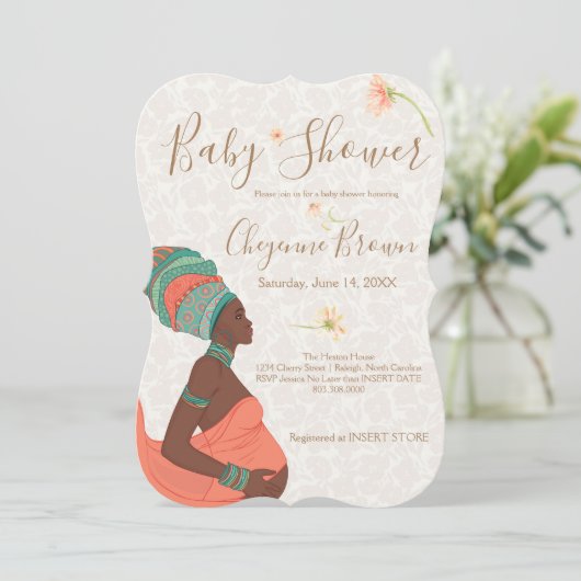 Uitnodiging tot Baby shower (Staand voorkant)