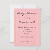 Uitnodiging tot Baby shower (Achterkant)