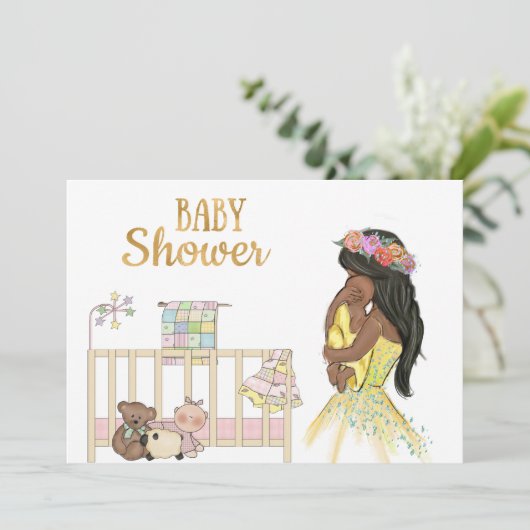 Uitnodiging tot Baby shower (Staand voorkant)