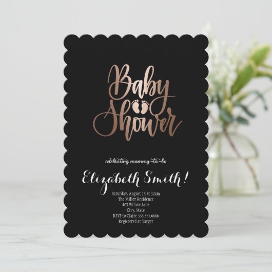 Uitnodiging tot Baby shower (Staand voorkant)