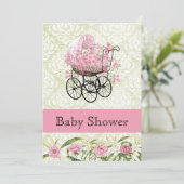  uitnodiging tot Baby shower (Staand voorkant)