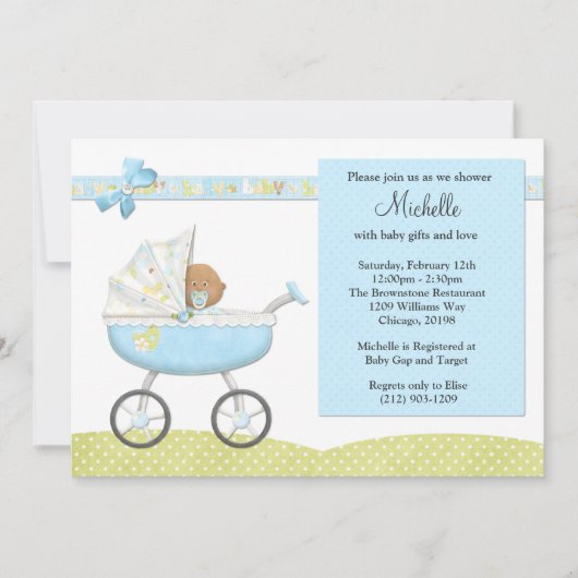 Uitnodiging tot Baby shower (Voorkant)