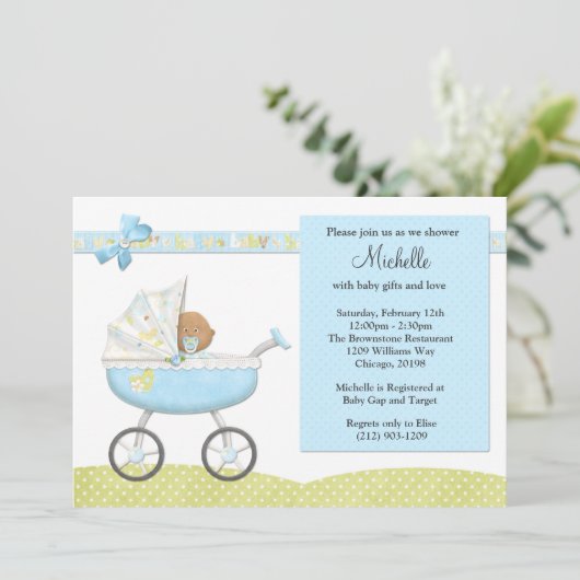 Uitnodiging tot Baby shower (Staand voorkant)