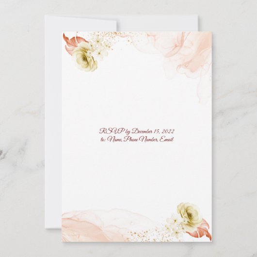  uitnodiging tot Baby shower (Achterkant)