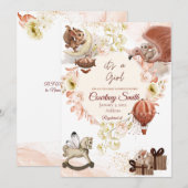  uitnodiging tot Baby shower (Voorkant / Achterkant)