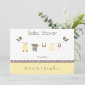 Uitnodiging tot Baby shower (Staand voorkant)