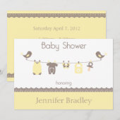 Uitnodiging tot Baby shower (Voorkant / Achterkant)