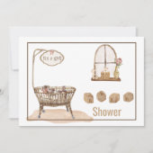  uitnodiging tot Baby shower (Voorkant)