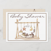  uitnodiging tot Baby shower (Voorkant / Achterkant)