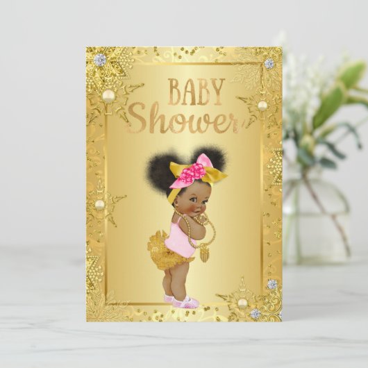 Uitnodiging tot Baby shower (Staand voorkant)