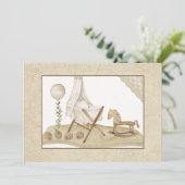  uitnodiging tot Baby shower (Staand voorkant)