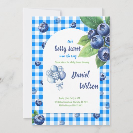 Uitnodiging tot baby shower (Voorkant)