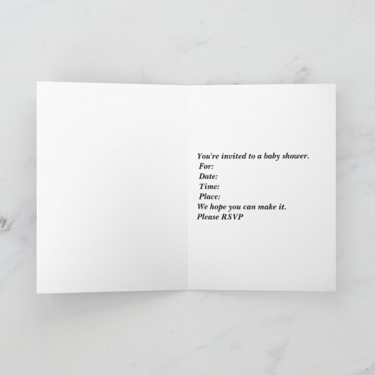 Uitnodiging tot Baby shower (Binnen)