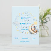 Uitnodiging tot baby shower (Staand voorkant)