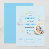 Uitnodiging tot baby shower (Voorkant / Achterkant)