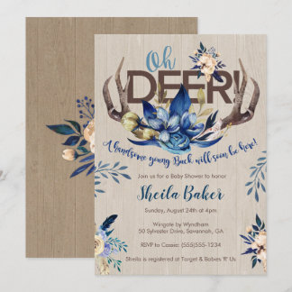 Uitnodiging tot Baby shower - Antlers uitnodigen j