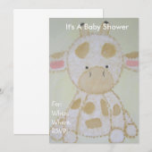 Uitnodiging tot baby shower - Baby (Voorkant / Achterkant)