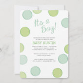 uitnodiging tot baby shower | Baby Boy Bubbles (Voorkant)