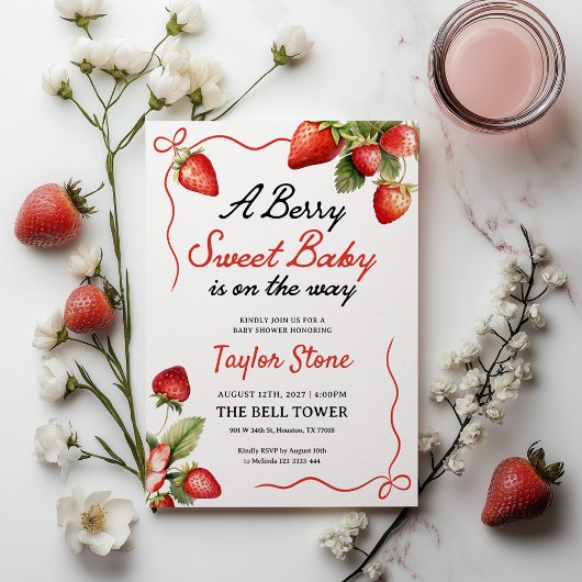 uitnodiging tot baby shower | Berry Sweet Invitati