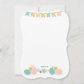 Uitnodiging tot Baby shower bij Pasen (Achterkant)