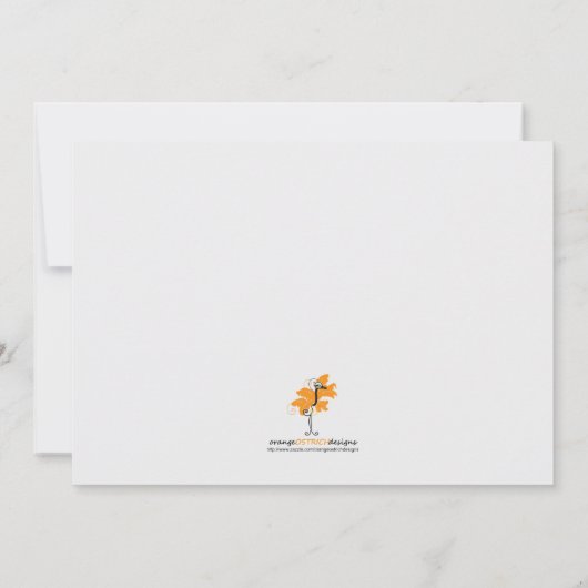 Uitnodiging tot baby shower - Butterfly (Achterkant)