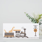 Uitnodiging tot baby shower - Dierenopleiding (Staand voorkant)