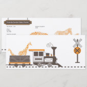 Uitnodiging tot baby shower - Dierenopleiding (Voorkant / Achterkant)