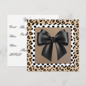 Uitnodiging tot baby shower - Dierlijk afdrukken - (Voorkant / Achterkant)