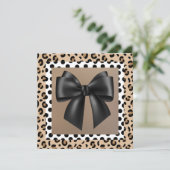 Uitnodiging tot baby shower - Dierlijk afdrukken - (Staand voorkant)