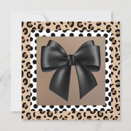 Uitnodiging tot baby shower - Dierlijk afdrukken - (Voorkant)