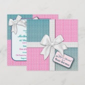 Uitnodiging tot baby shower - Gift Wrap (Voorkant / Achterkant)