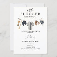 Uitnodiging tot Baby shower honkbal