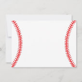 Uitnodiging tot Baby shower honkbal (Achterkant)