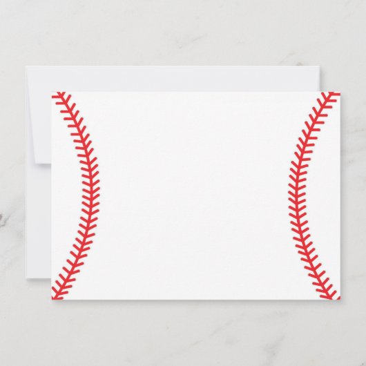 Uitnodiging tot Baby shower honkbal (Achterkant)