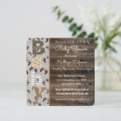 Uitnodiging tot Baby shower in Oostenrijk (Staand voorkant)