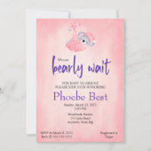 Uitnodiging tot Baby shower Koala beer (Voorkant)