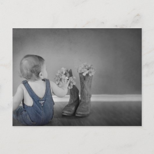 Uitnodiging tot Baby shower landthema (Voorkant)