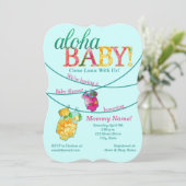 uitnodiging tot Baby shower Luau (Staand voorkant)