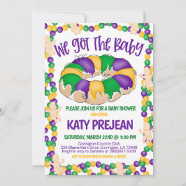 Uitnodiging tot Baby shower Mardi Gras
