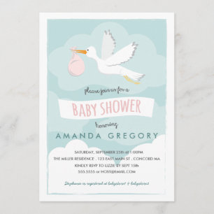 Uitnodiging tot Baby shower met bietenwinkel