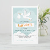 Uitnodiging tot Baby shower met bietenwinkel (Staand voorkant)