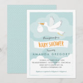 Uitnodiging tot Baby shower met bietenwinkel (Voorkant / Achterkant)